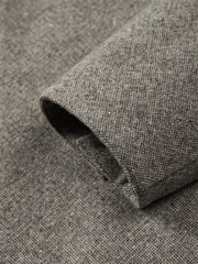 Men's Tweed Tailored Jacket with Faux Suede Collar