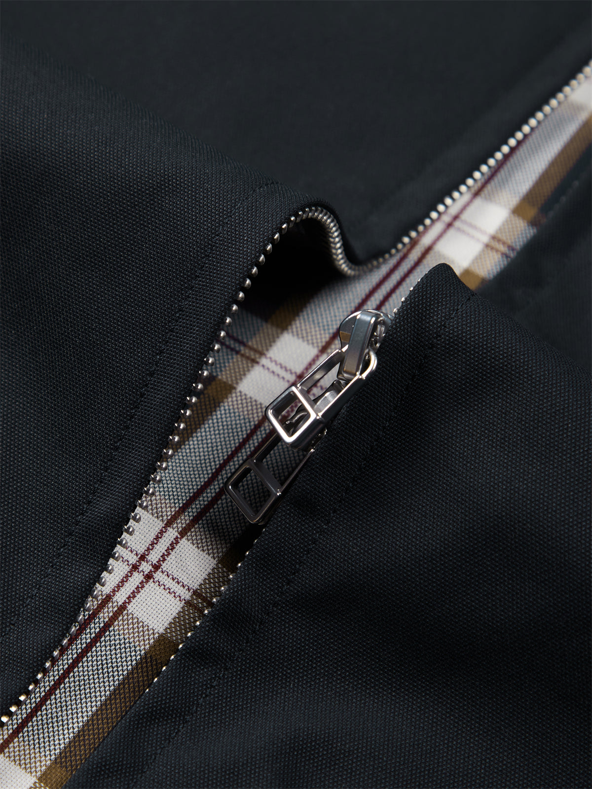 Men's Harrington Jacket with Plaid Lining