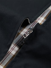 Men's Harrington Jacket with Plaid Lining