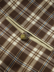 Men's Khaki Harrington Jacket with Plaid Lining