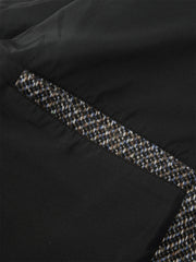 Men's Tweed-Texture Jacket with Suede Trim