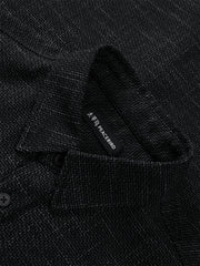 Men's Tweed-Inspired Brushed Yarn-Dyed Shirt