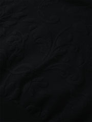 Men's Black Jacquard Textured Knit Sweater