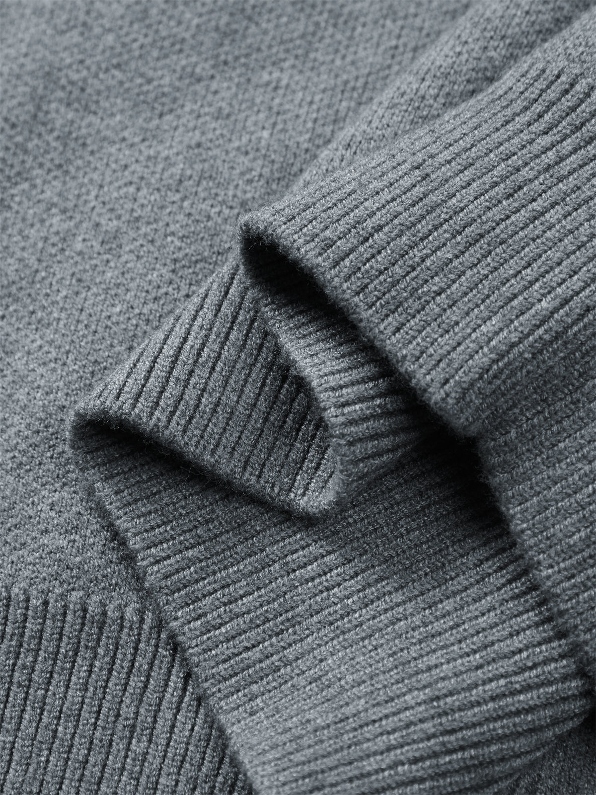 Men's Solid Color Polo-Collar Sweater