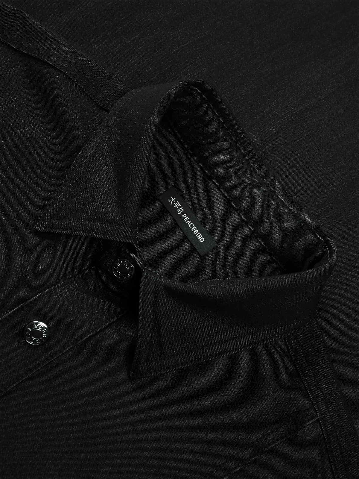 Men's Relaxed-Fit Mercerized Denim Shirt