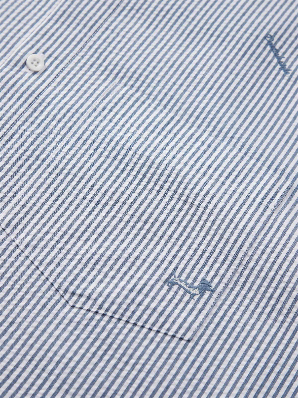 Men's Seersucker Striped Shirt