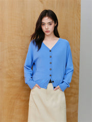 Women's Knit Cardigan with Detachable Cape