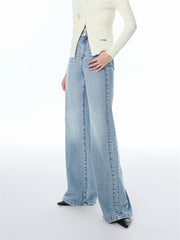 Women's High-Waist Wide-Leg Flared Jeans