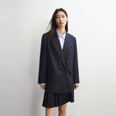 Women's Contrast Notch-Lapel Blazer