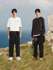 Men's Drawstring Waffle Jogger Pants
