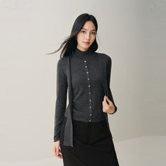 Women's Mock-Neck Pullover Sweater