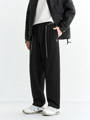 Men's Detachable Drawstring Straight-Leg Pants