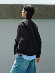 Men's Harrington Jacket with Plaid Lining