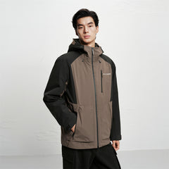 Men's Contrast-Panel Hooded Jacket