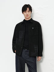 Men's Tonal Panel Corduroy Shirt