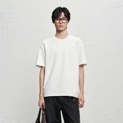Men's Solid Allover Jacquard T-Shirt