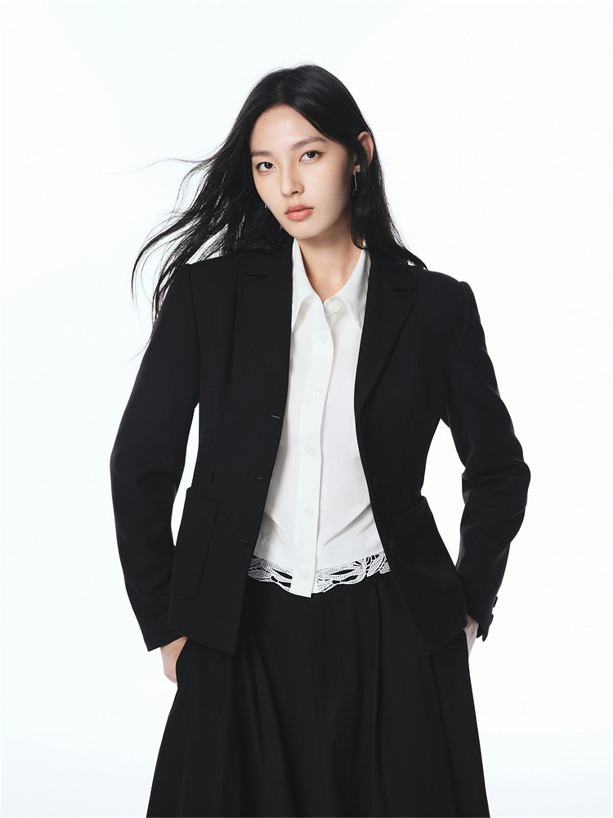 Women's Commuter Blazer with Detachable Belt