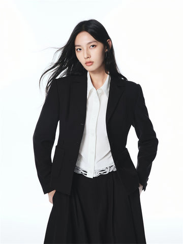 Women's Commuter Blazer with Detachable Belt