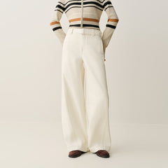 Women's Curved-Leg Jeans with Self Belt