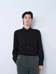 Men's Textured Jacquard Bamboo Fiber Shirt
