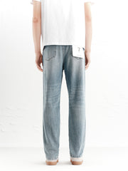 Men's Washed Tapered Jeans