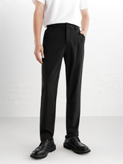 Men's 4-Way Stretch Black Casual Pants