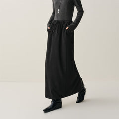 Women's Back-Slit Long Skirt