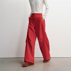 Women's Pleated Oversized Parachute Pants