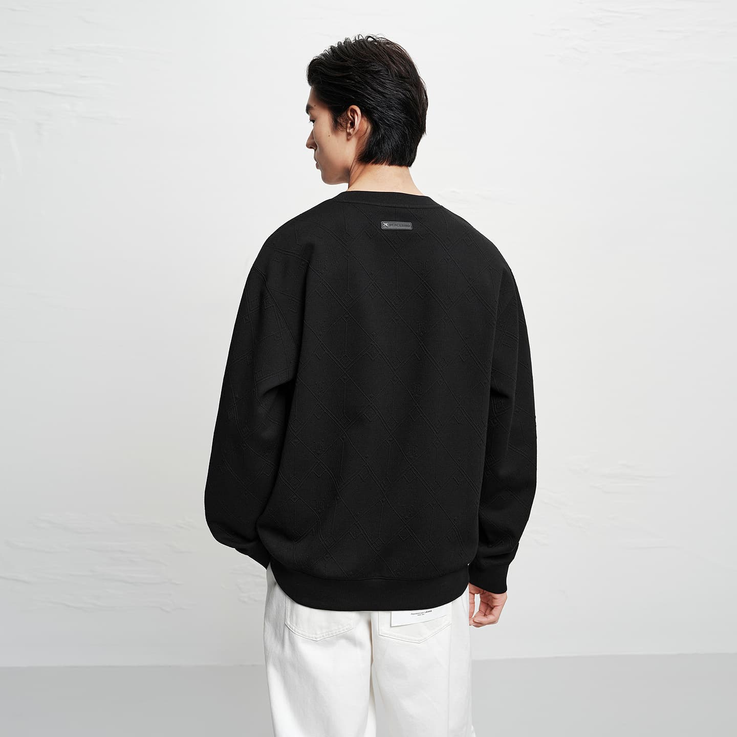 Men's 3D Jacquard Textured Sweater