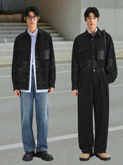 Men's Printed Denim Shirt