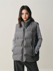 Women's Bonded Stand-Collar Down Vest