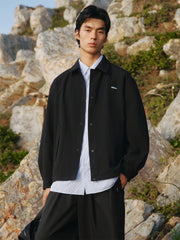 Men's Textured Fabric Shirt Jacket
