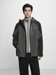 Men's Outdoor Contrast Hooded Jacket