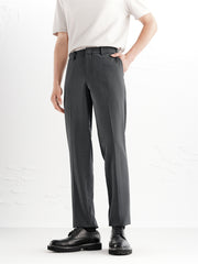 Men's Slim-Fit Gray Dress Pants