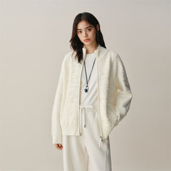 Women's Wool-Blend Star-Jacquard Knit Cardigan