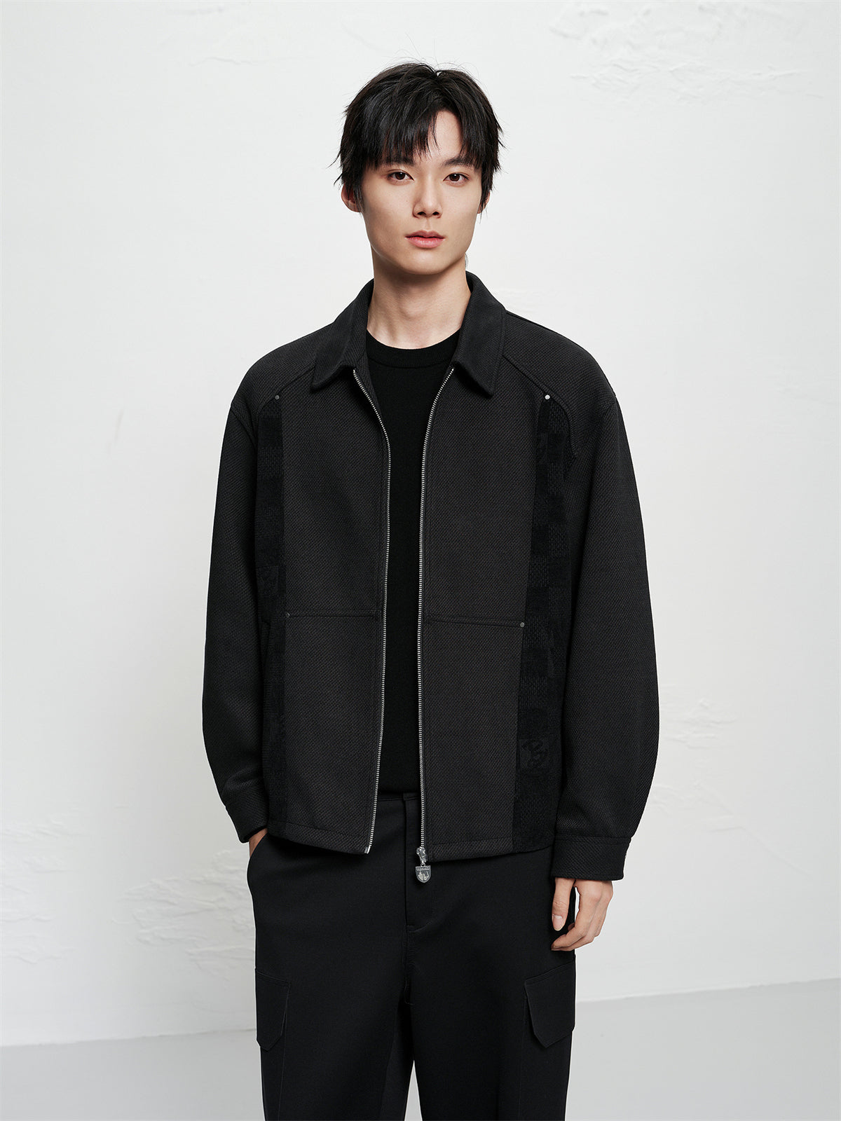 Men's Chenille Tonal Panel Jacket