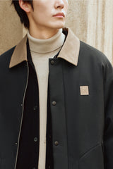 Men's Utility Down Jacket with Contrast Details