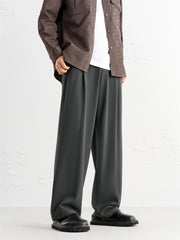 Men's Draped Wide-Leg Trousers