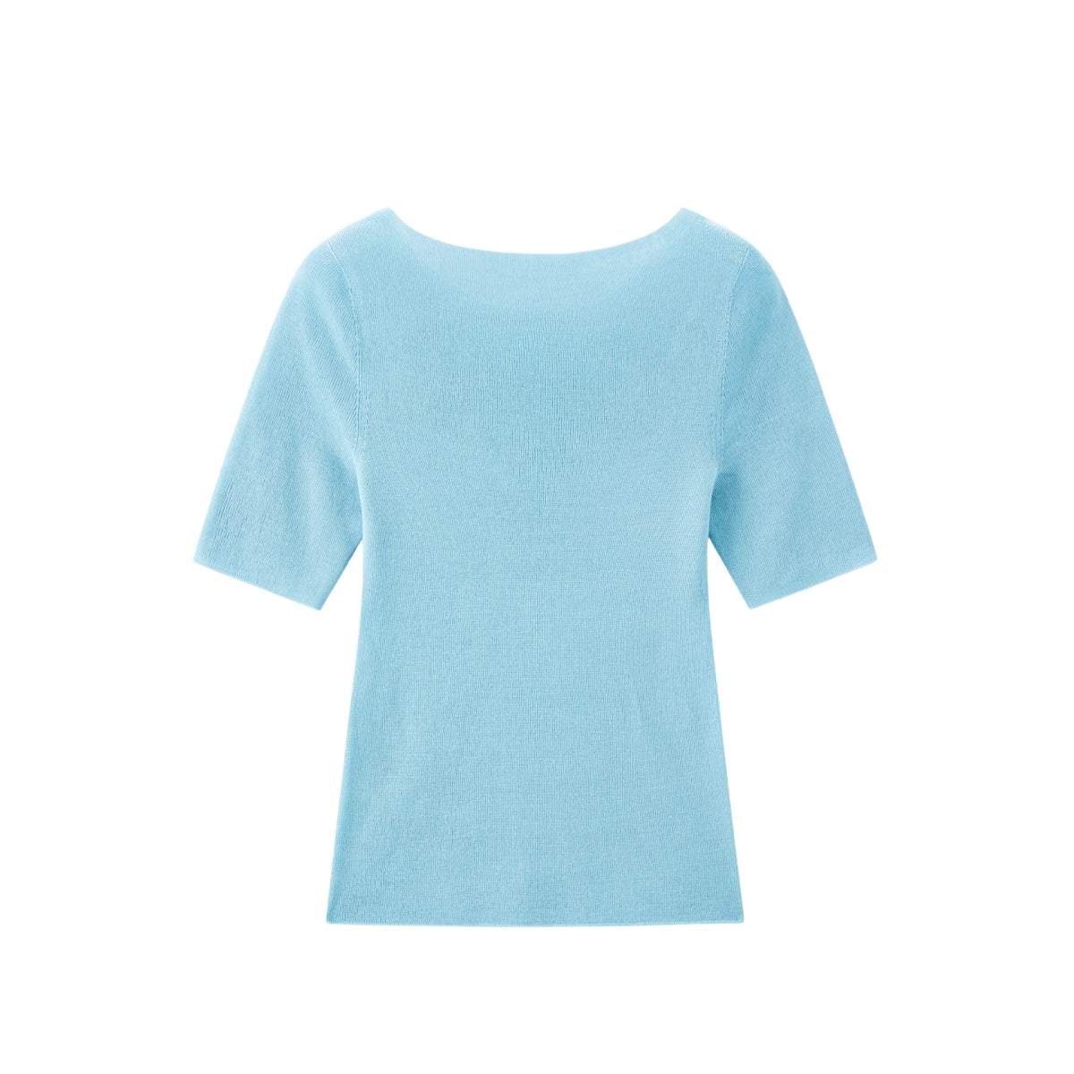 Women's Slim-Fit Stretch Wool-Blend Short-Sleeve Top