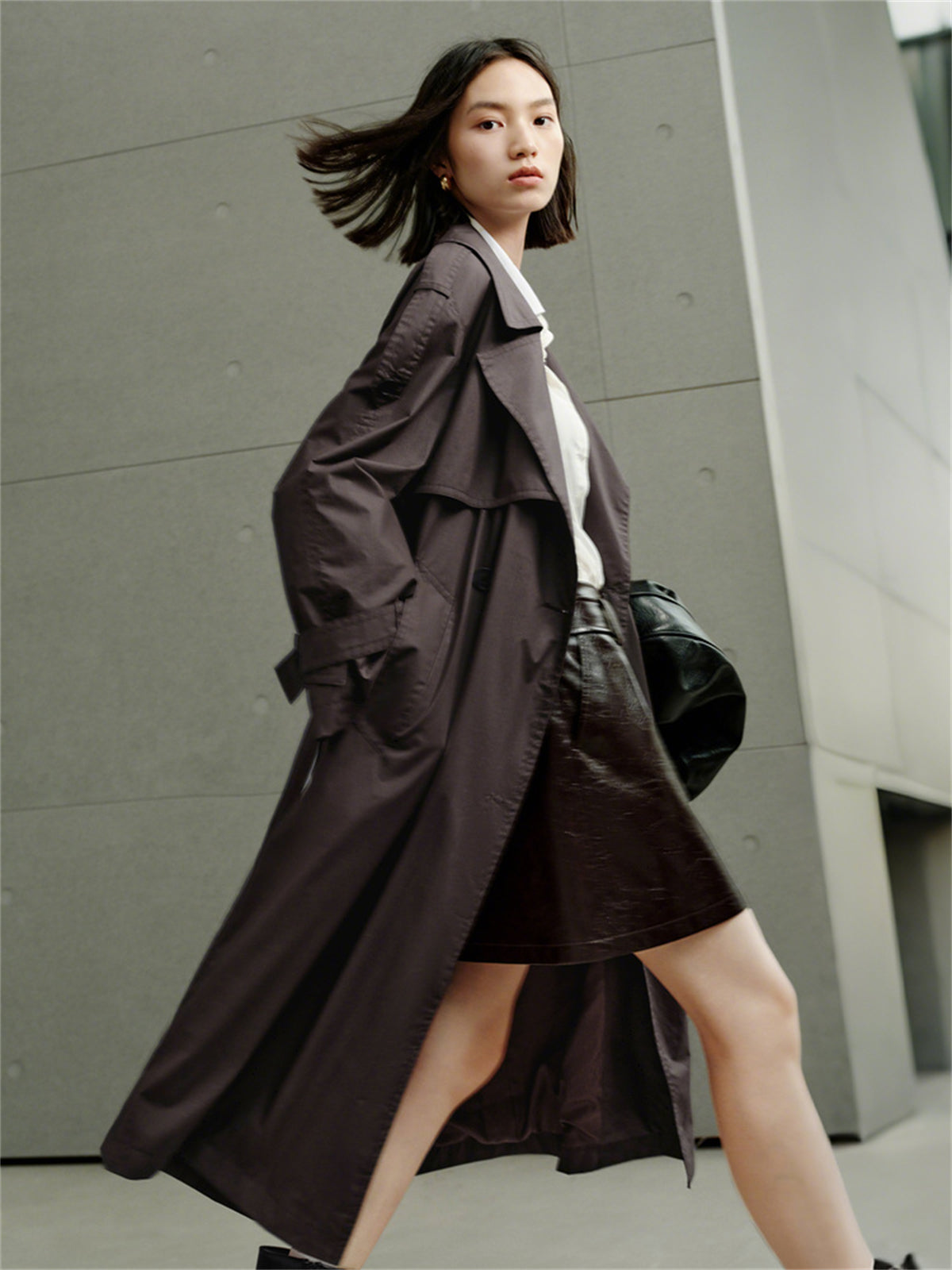 Women's Oversized Double-Breasted Trench Coat