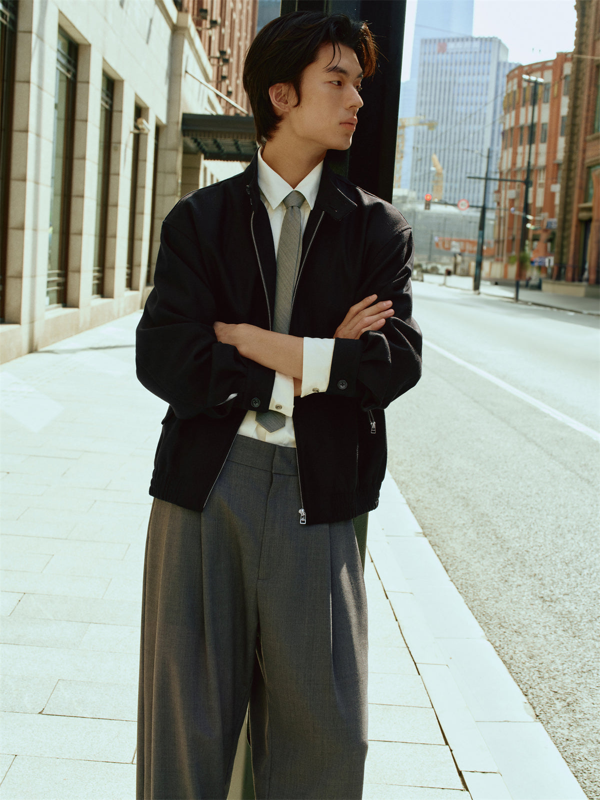 Men's Textured Jacquard Commuter Jacket