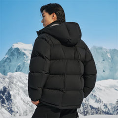 Men's Lightweight Contrast Hooded Down Jacket