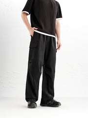 Men's Utility-Inspired Wide-Leg Trousers