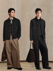 Men's Metallic Tweed Textured Commuter Jacket