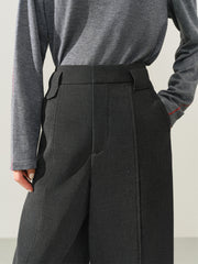 Women's High-Waist Straight-Leg Suit Trousers