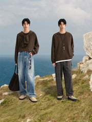 Men's Textured Waffle Knit Sweatshirt