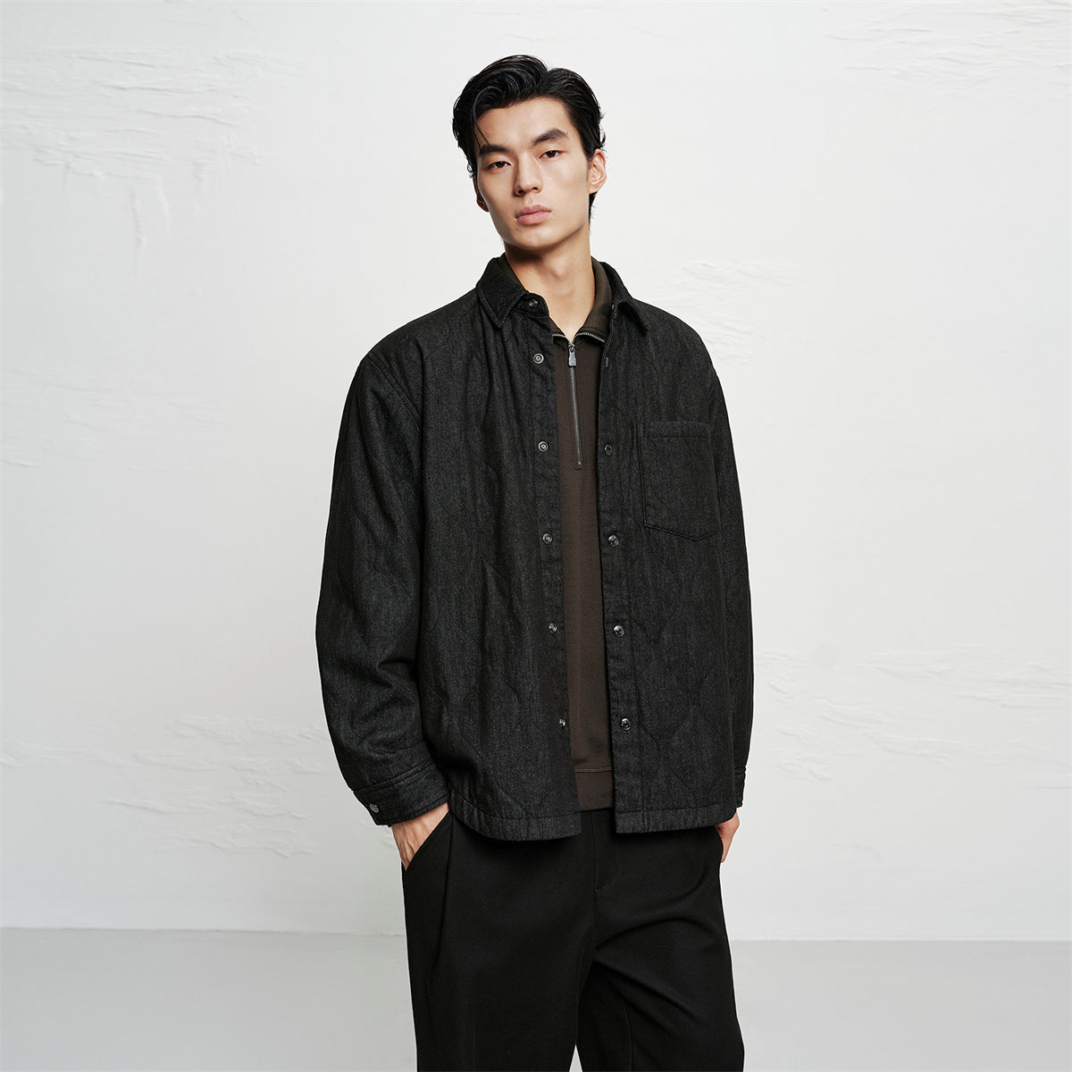 Men's Oversized Quilted Shirt