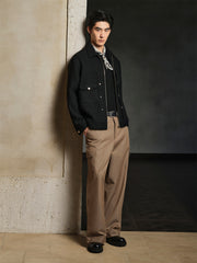 Men's Metallic Tweed Textured Commuter Jacket