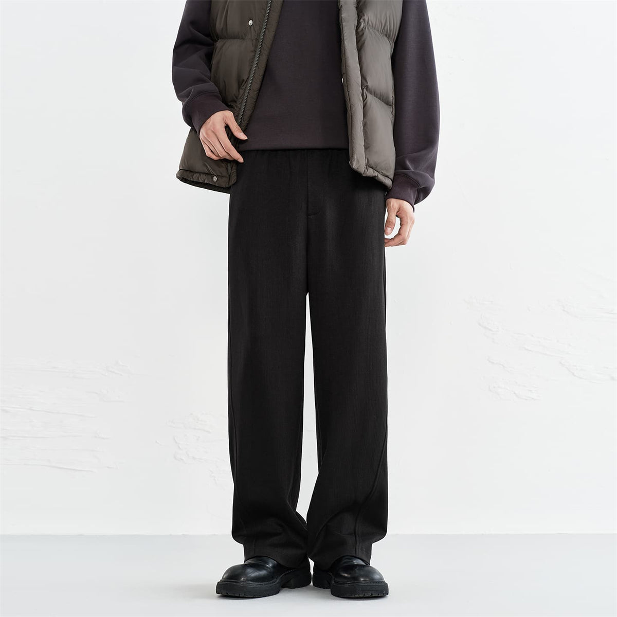 Men's Drawstring-Waist Straight Casual Pants