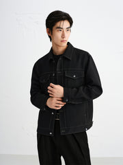 Men's Textured Tweed-Inspired Jacket
